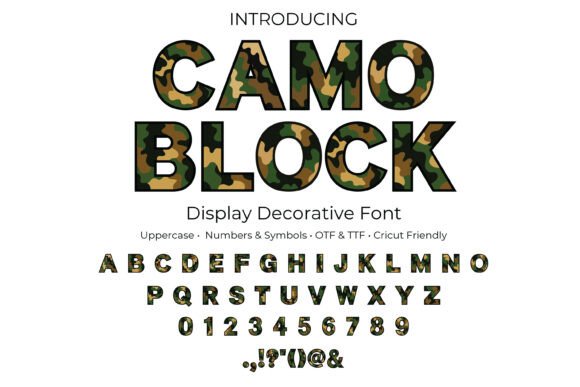 Camo Block: A Bold Typeface for Outdoor and Military Design