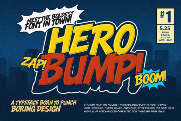 Hero Bump! The Font That Shouts with Comic Book Energy
