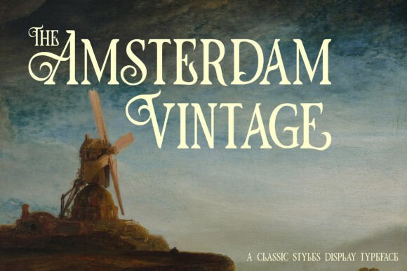 The Amsterdam Vintage: A Serif Display Font for Timeless Design